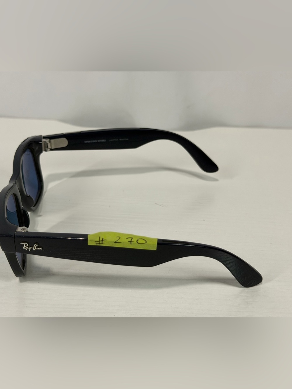 Ray-Ban Black Frame Blue Lens Sunglasses - Picture 4 of 9